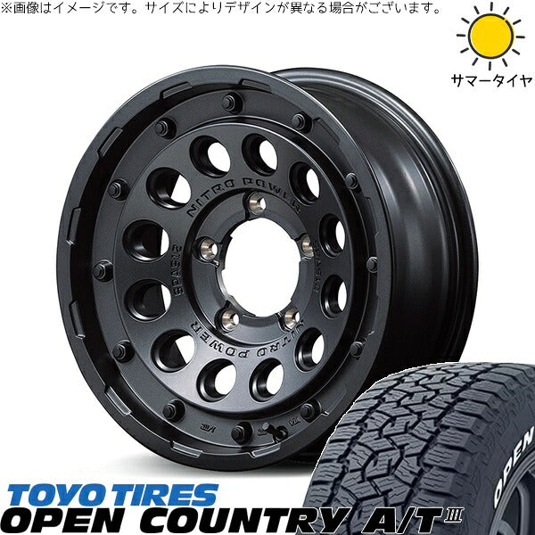 トーヨータイヤ オープンカントリー A/T3 225/70R16 + ナイトロパワー H12 ショットガン バレルブラック 16インチ 6J -5 5H139.7P サマー・ホイール4本セット。1枚目。