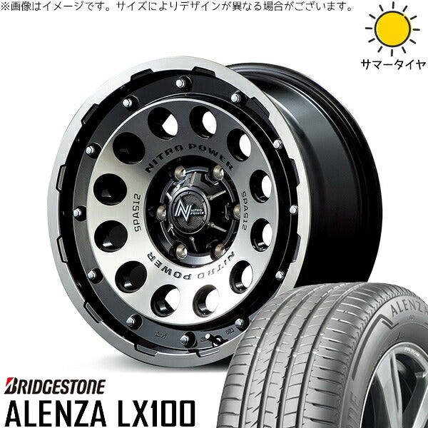 ブリヂストン アレンザ LX100 215/70R16 + ナイトロパワー H12 ショットガン ブラッククリア/マシニング 16インチ 7J +40 5H114.3P サマー・ホイール4本セット。1枚目。