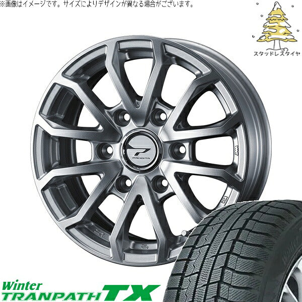 トーヨータイヤ ウィンタートランパス TX 215/70R15 + プロディータ HC3 シルバー 15インチ 6J +33 6H139.7P スタッドレス・ホイール4本セット。1枚目。