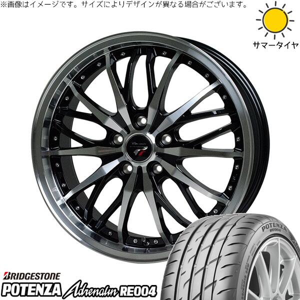 ブリヂストン ポテンザ アドレナリン RE004 235/35R19 + プレシャス HM-3 メタリックブラックポリッシュ 19インチ 8J +35 5H114.3P サマー・ホイール4本セット。1枚目。