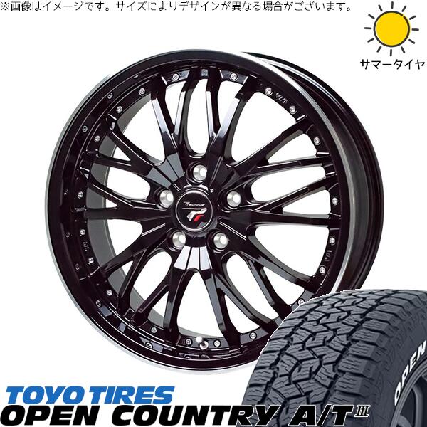 トーヨータイヤ オープンカントリー A/T3 215/60R17 + プレシャス HM-3 メタリックブラック/リムポリッシュ 17インチ 7J +50 5H114.3P サマー・ホイール4本セット。1枚目。