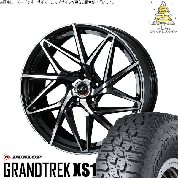 ダンロップ グラントレック XS1 215/70R16 + レオニス IT パールブラック/ミラーカット 16インチ 6.5J +40 5H114.3P スタッドレス・ホイール4本セット。1枚目。