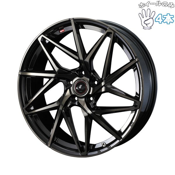 16インチ アルミホイール 5穴114.3 | ウェッズ レオニス IT パールブラックミラーカット/チタントップ 6.5J 4本