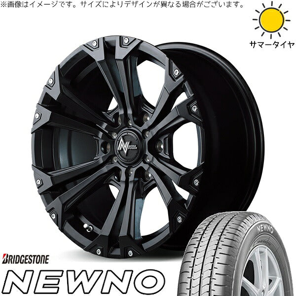 ブリヂストン ニューノ 215/65R16 + ナイトロパワー ジャベリン セミグロスブラック/ピアスミルド 16インチ 6.5J +38 6H139.7P サマー・ホイール4本セット。1枚目。