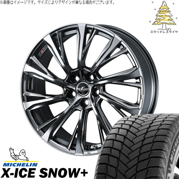 ミシュラン エックスアイス スノー+ 235/35R19 + レオニス JG ブラックメタルコート/ミラーカット 19インチ 8J +43 5H114.3P スタッドレス・ホイール4本セット。1枚目。