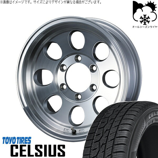 トーヨータイヤ セルシアス 215/65R16 + ジムライン タイプ2 ポリッシュ 16インチ 7J +38 5H114.3P オールシーズン・ホイール4本セット。1枚目。