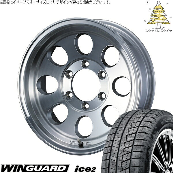 ネクセン ウィンガード アイス2 205/65R16 + ジムライン タイプ2 ポリッシュ 16インチ 7J +38 5H114.3P スタッドレス・ホイール4本セット。1枚目。