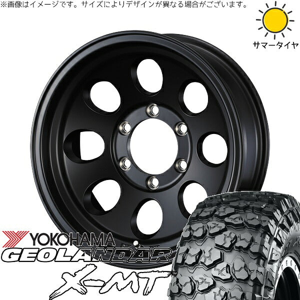 ヨコハマタイヤ ジオランダー M/T G003 7.00R16 + ジムライン タイプ2 マットブラック 16インチ 6J -5 5H139.7P サマー・ホイール4本セット。1枚目。