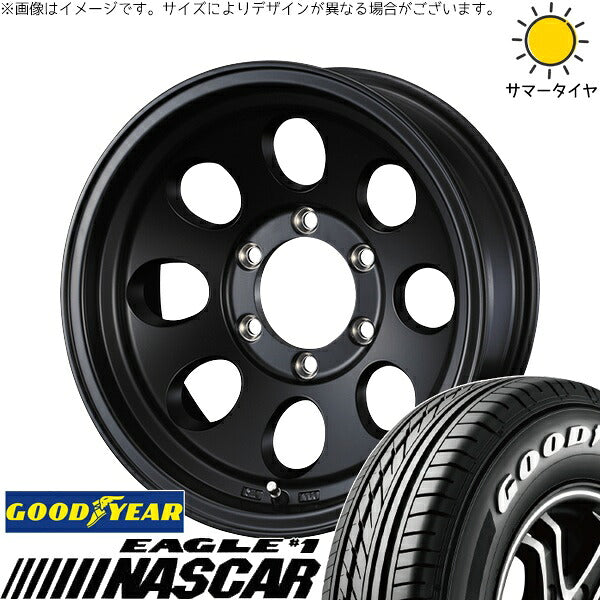 グッドイヤー イーグル ナスカー 215/65R16 + ジムライン タイプ2 マットブラック 16インチ 7J +38 5H114.3P サマー・ホイール4本セット。1枚目。
