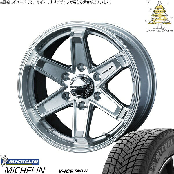 ミシュラン エックスアイス スノー (X-ICE SNOW) 265/60R18 + キーラータクティクス ハイパーシルバー 18インチ 8J +25 6H139.7P スタッドレス・ホイール4本セット。1枚目。