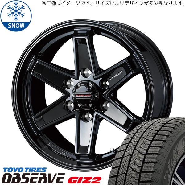 トーヨータイヤ OBSERVE 205/60R16 + キーラータクティクス グロスブラック 16インチ 7J +38 5H114.3P スタッドレス・ホイール4本セット。1枚目。