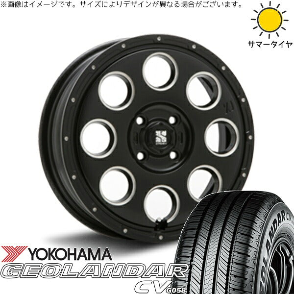 ヨコハマタイヤ ジオランダーCV G058 165/60R15 + エクストリームJ KK03 サテンブラックミルド 15インチ 4.5J +45 4H100P サマー・ホイール4本セット。1枚目。