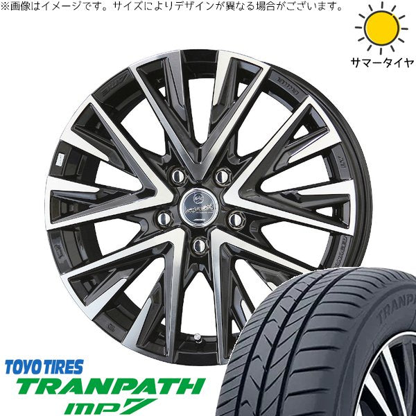 トーヨータイヤ トランパス MP7 215/60R17 + スマック レジーナ サファイアブラックポリッシュ 17インチ 7J +38 5H114.3P サマー・ホイール4本セット。1枚目。