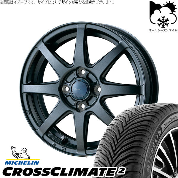 ミシュラン CROSSCLIMATE 2 175/65R15 + AZ sports LX-8 ダークグレーメタリック 15インチ 5.5J +43 4H100P オールシーズン・ホイール4本セット。1枚目。