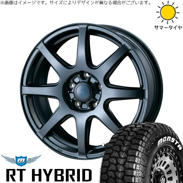 モンスタタイヤ RT ハイブリッド 195/65R15 + AZ sports LX-8 ダークグレーメタリック 15インチ 6.0J +43 5H114.3P サマー・ホイール4本セット。1枚目。