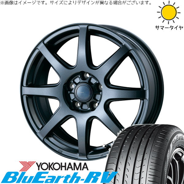 ヨコハマタイヤ ブルーアース RV03 215/55R17 + AZ sports LX-8 ダークグレーメタリック 17インチ 7.0J +38 5H114.3P サマー・ホイール4本セット。1枚目。