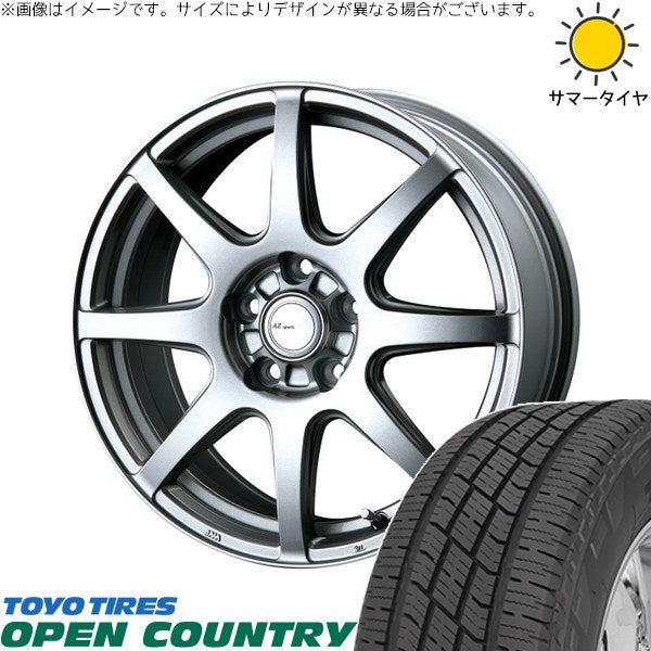 トーヨータイヤ オープンカントリー H/T2 185/65R15 + AZ sports LX-8 クロームシルバー 15インチ 6.0J +53 5H114.3P サマー・ホイール4本セット。1枚目。