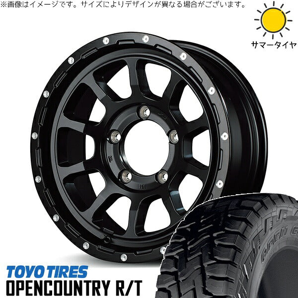 トーヨータイヤ オープンカントリー R/T 215/70R16 + ナイトロパワー M10 パーシング セミグロスブラック/マシニング 16インチ 5.5J +20 5H139.7P サマー・ホイール4本セット。1枚目。