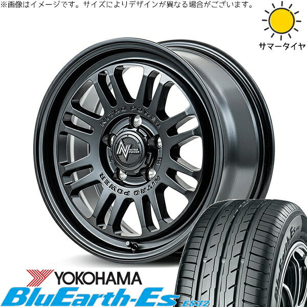 ヨコハマタイヤ ブルーアース ES32 205/60R16 + ナイトロパワー M16 アサルト セミグロスブラック 16インチ 7J +40 5H114.3P サマー・ホイール4本セット。1枚目。