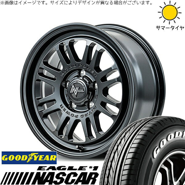 グッドイヤー イーグル ナスカー 215/65R16 + ナイトロパワー M16 アサルト セミグロスブラック 16インチ 7J +40 5H114.3P サマー・ホイール4本セット。1枚目。