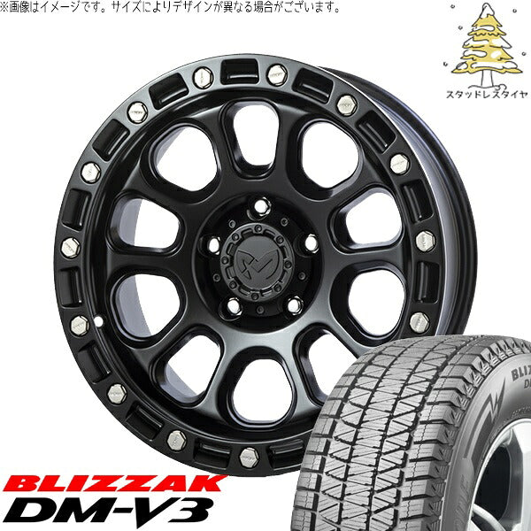 ブリヂストン ブリザック DM-V3 235/60R18 + MKW M205 ブラックキャット 18インチ 8J +40 5H114.3P スタッドレス・ホイール4本セット。1枚目。