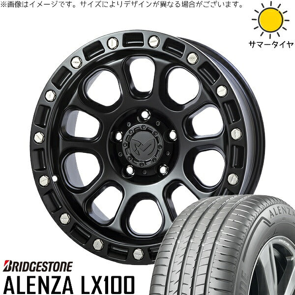 ブリヂストン アレンザ LX100 265/60R18 + MKW M205 ブラックキャット 18インチ 8J +20 6H139.7P サマー・ホイール4本セット。1枚目。