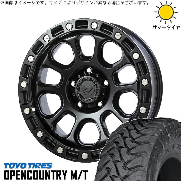 トーヨータイヤ オープンカントリー M/T 265/65R17 + MKW M204 ブラックキャット 17インチ 8J +20 6H139.7P サマー・ホイール4本セット。1枚目。