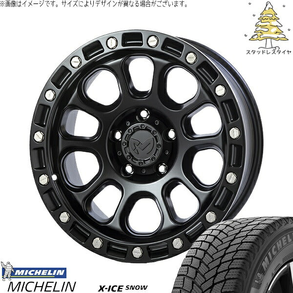 ミシュラン エックスアイス スノー 245/70R18 + MKW M205 ブラックキャット 18インチ 8J +50 6H139.7P スタッドレス・ホイール4本セット。1枚目。