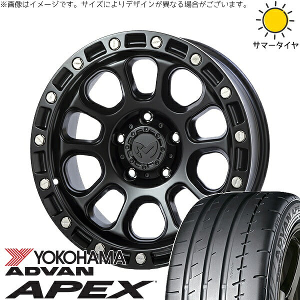 ヨコハマタイヤ アドバン APEX V601 235/50R18 + MKW M205 ブラックキャット 18インチ 8J +40 5H114.3P サマー・ホイール4本セット。1枚目。