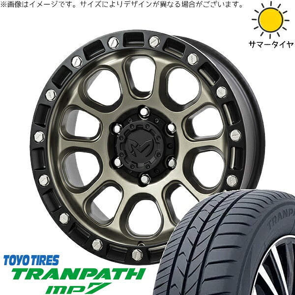 トーヨータイヤ トランパス MP7 215/70R16 + MKW M204 コヨーテブロンズ 16インチ 7J +35 5H114.3P サマー・ホイール4本セット。1枚目。