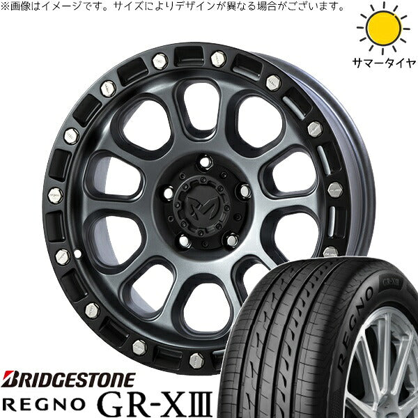 ブリヂストン レグノ GR-X3 RV 205/65R16 + MKW M204 ドライグレー 16インチ 7J +35 5H114.3P サマー・ホイール4本セット。1枚目。