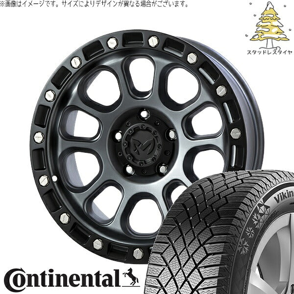 コンチネンタル バイキングコンタクト7 265/70R17 + MKW M204 ドライグレー 17インチ 8J +43 5H127P スタッドレス・ホイール4本セット。1枚目。