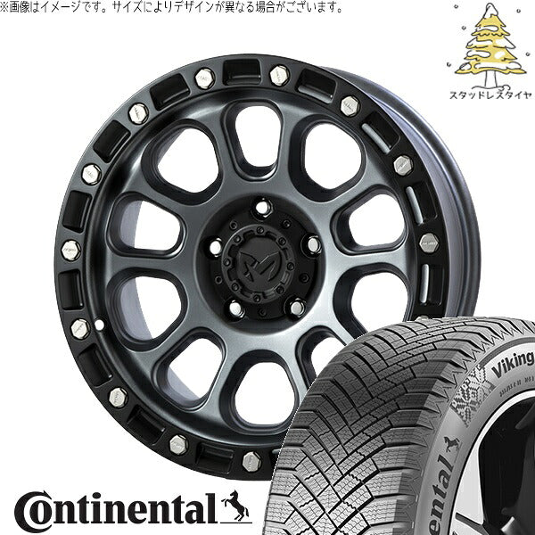 コンチネンタル バイキングコンタクト8 265/70R17 + MKW M204 ドライグレー 17インチ 8J +43 5H127P スタッドレス・ホイール4本セット。1枚目。