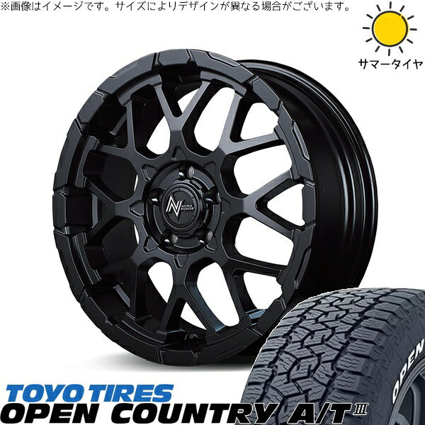 トーヨータイヤ オープンカントリー A/T3 225/70R16 + ナイトロパワー M28 バレット セミグロスブラック 16インチ 7J +40 5H114.3P サマー・ホイール4本セット。1枚目。
