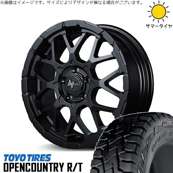 トーヨータイヤ オープンカントリー R/T 215/70R16 + ナイトロパワー M28 バレット セミグロスブラック 16インチ 7J +40 5H114.3P サマー・ホイール4本セット。1枚目。