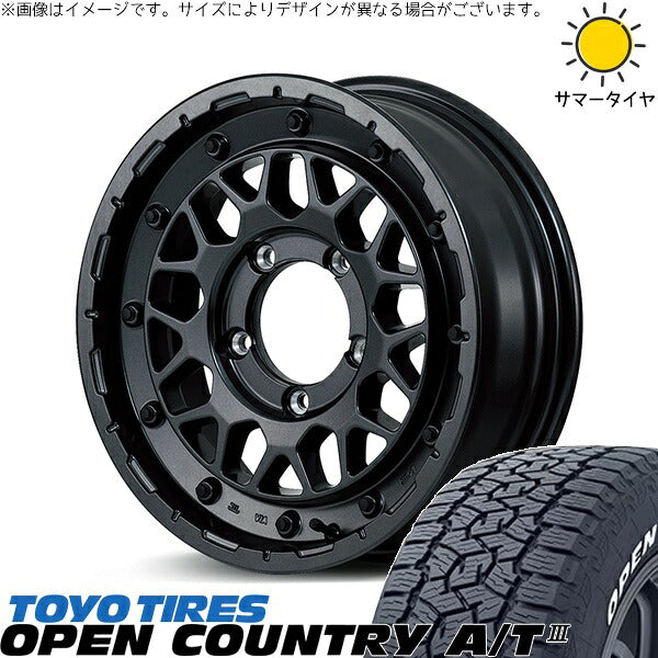 トーヨータイヤ オープンカントリー A/T3 225/70R16 + ナイトロパワー M29 スティンガー バレルブラック 16インチ 6J -5 5H139.7P サマー・ホイール4本セット。1枚目。