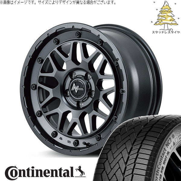 コンチネンタル ノースコンタクト NC7 235/60R18 + ナイトロパワー M29 スティンガー バレルブラック 18インチ 7J +40 5H114.3P スタッドレス・ホイール4本セット。1枚目。