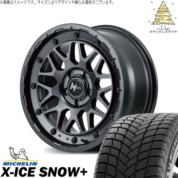 ミシュラン エックスアイス スノー+ 215/65R16 + ナイトロパワー M29 スティンガー バレルブラック 16インチ 7J +40 5H114.3P スタッドレス・ホイール4本セット。1枚目。