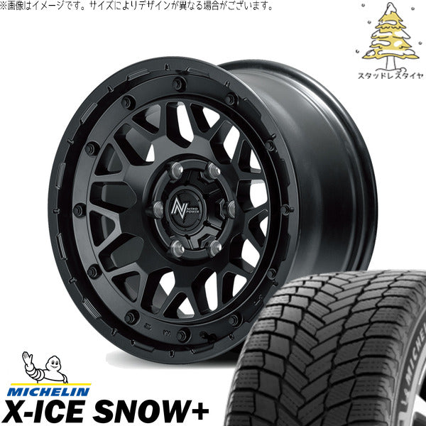 ミシュラン エックスアイス スノー+ 215/65R16 + ナイトロパワー M29 スティンガー バレルブラック 16インチ 6.5J +38 6H139.7P スタッドレス・ホイール4本セット。1枚目。