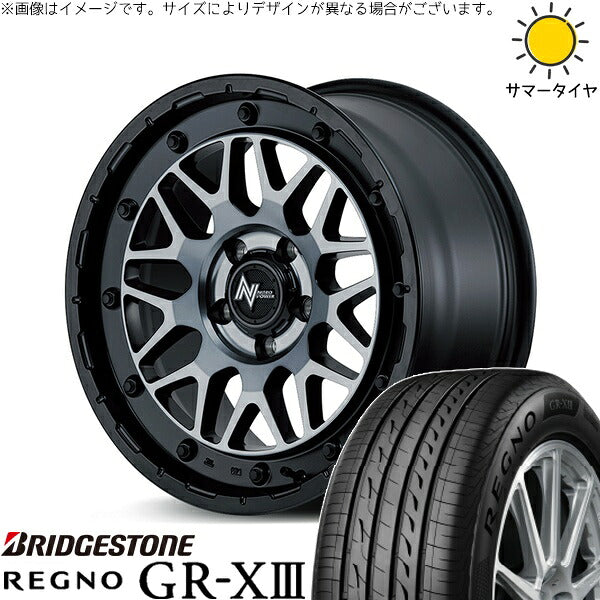 ブリヂストン レグノ GR-X3 RV 215/60R16 + ナイトロパワー M29 スティンガー セミグロスブラッククリア 16インチ 7J +40 5H114.3P サマー・ホイール4本セット。1枚目。