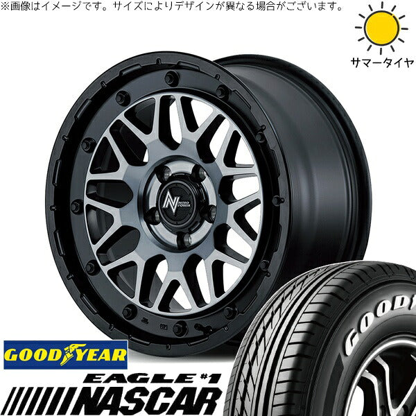 グッドイヤー イーグル ナスカー 215/65R16 + ナイトロパワー M29 スティンガー セミグロスブラッククリア 16インチ 7J +40 5H114.3P サマー・ホイール4本セット。1枚目。