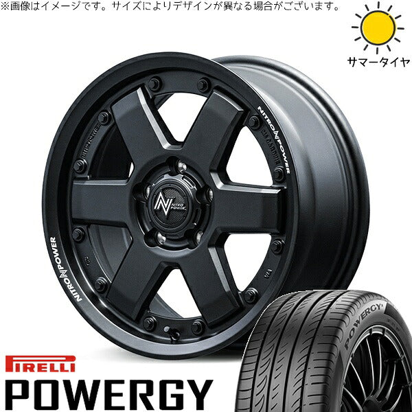 ピレリ パワジー 215/65R16 + ナイトロパワー M6 カービン ガンブラック 16インチ 7J +40 5H114.3P サマー・ホイール4本セット。1枚目。
