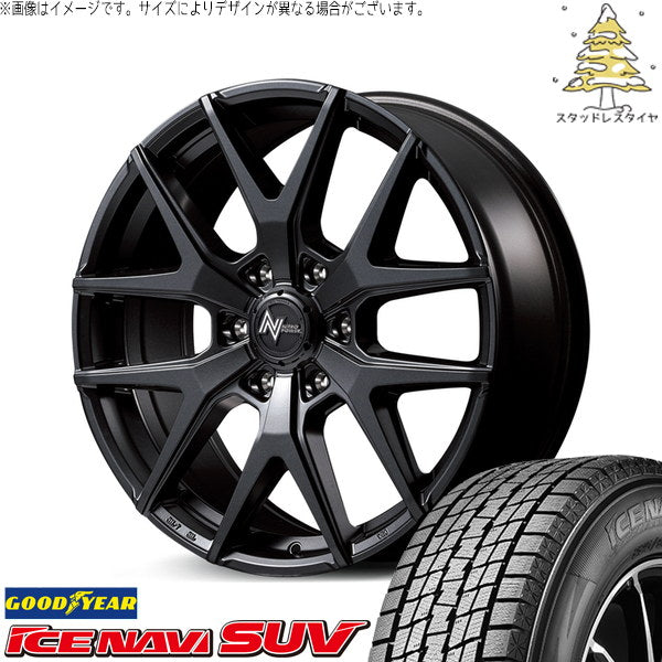 グッドイヤー アイスナビ SUV 265/65R17 + ナイトロパワー M62 トマホーク バレルブラック 17インチ 8J +20 6H139.7P スタッドレス・ホイール4本セット。1枚目。