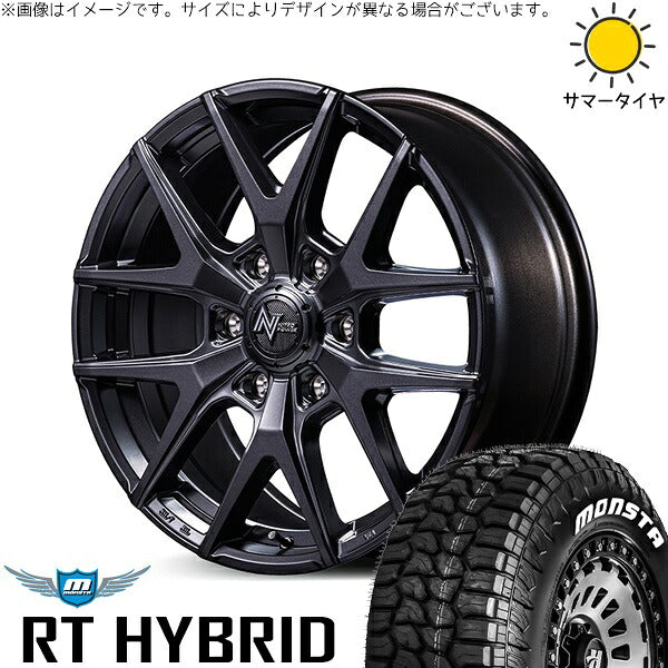 モンスタタイヤ RT ハイブリッド 275/55R20 + ナイトロパワー M62 トマホーク バレルブラック 20インチ 8J +55 6H139.7P サマー・ホイール4本セット。1枚目。