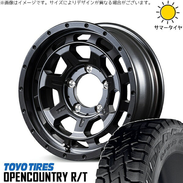 トーヨータイヤ オープンカントリー R/T 215/70R16 + ナイトロパワー M7 ファランクス バレルブラック 16インチ 6J -5 5H139.7P サマー・ホイール4本セット。1枚目。