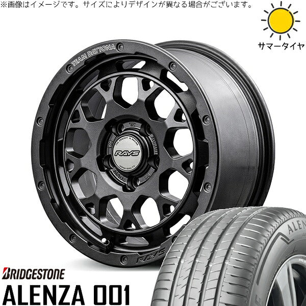 ブリヂストン アレンザ001 (ALENZA001) 235/65R17 + チームデイトナ M9+ SPEC-M セミグロススーパーダークガンメタ 17インチ 7J +40 5H114.3P サマー・ホイール4本セット。1枚目。