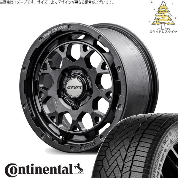 コンチネンタル ノースコンタクト NC7 235/60R18 + チームデイトナ M9+ SPEC-M セミグロススーパーダークガンメタ 18インチ 7.5J +38 5H114.3P スタッドレス・ホイール4本セット。1枚目。