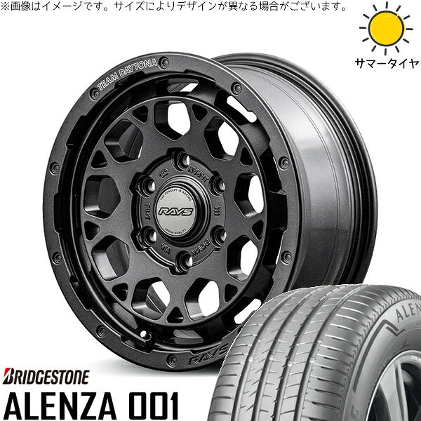 ブリヂストン アレンザ001 (ALENZA001) 215/65R16 + チームデイトナ M9+ SPEC-M セミグロススーパーダークガンメタ 16インチ 6.5J +38 6H139.7P サマー・ホイール4本セット。1枚目。