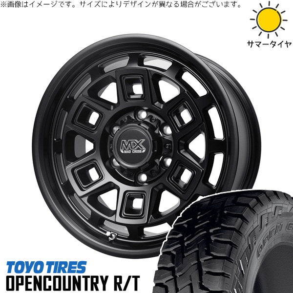 トーヨータイヤ オープンカントリー R/T 185/85R16 + マッドクロス アイヴァー マットブラック 16インチ 5.5J +20 5H139.7P サマー・ホイール4本セット。1枚目。
