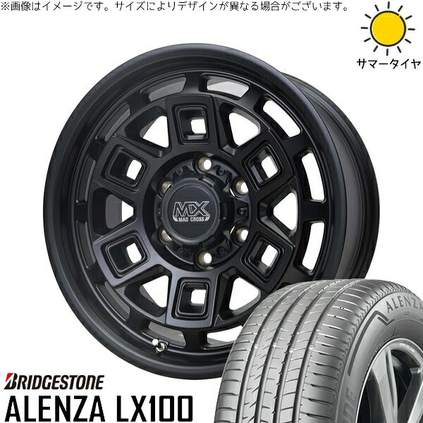 ブリヂストン アレンザ LX100 215/70R16 + マッドクロス アイヴァー マットブラック 16インチ 6.5J +38 6H139.7P サマー・ホイール4本セット。1枚目。